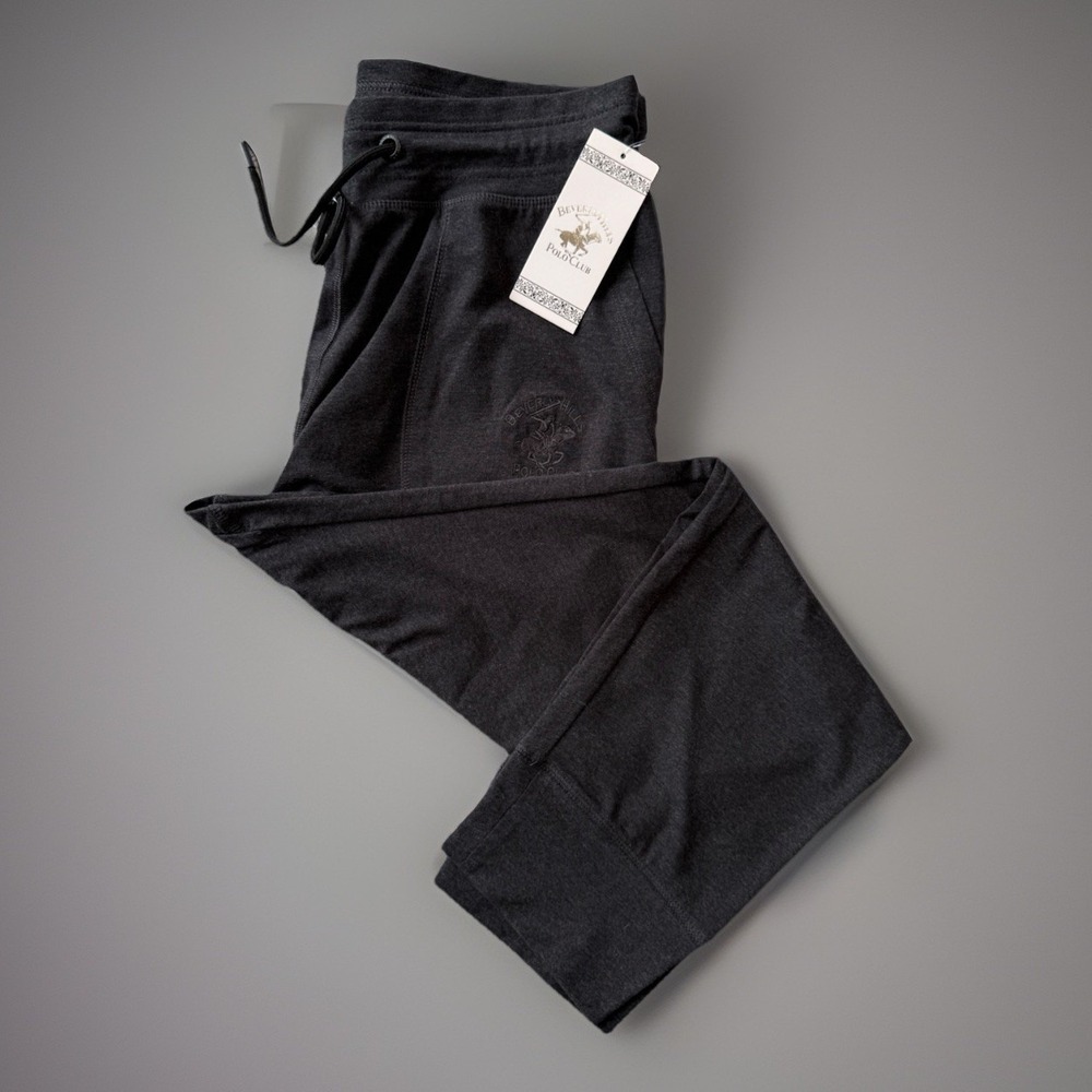 NWT Beverly Hills Polo Club Sweatpant Joggers Gray Womens Size Large